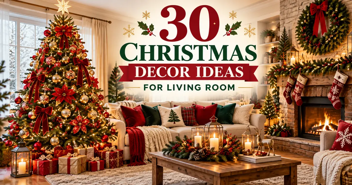 30 Christmas Decor Ideas for Living Room to Create a Cozy Holiday Home