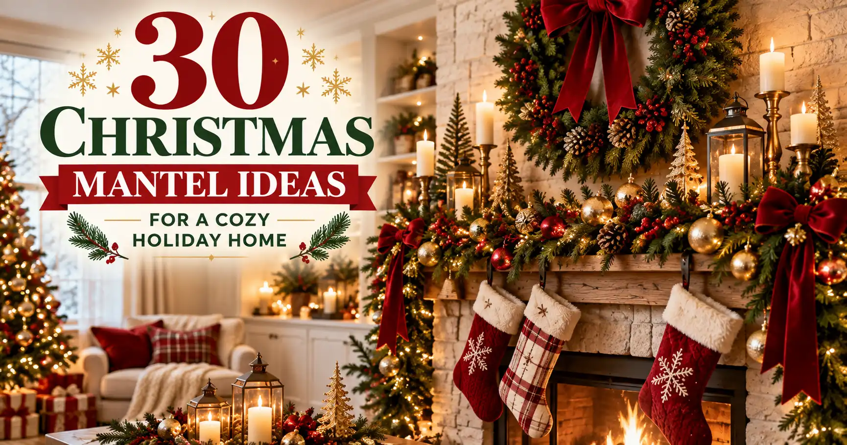 30 Christmas Mantel Ideas for a Cozy and Festive Fireplace